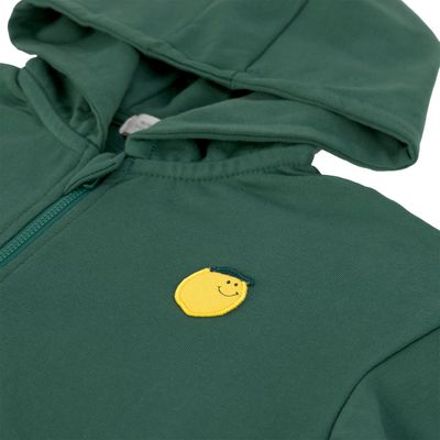 Laessig - Sweatjacket darkgreen lemon