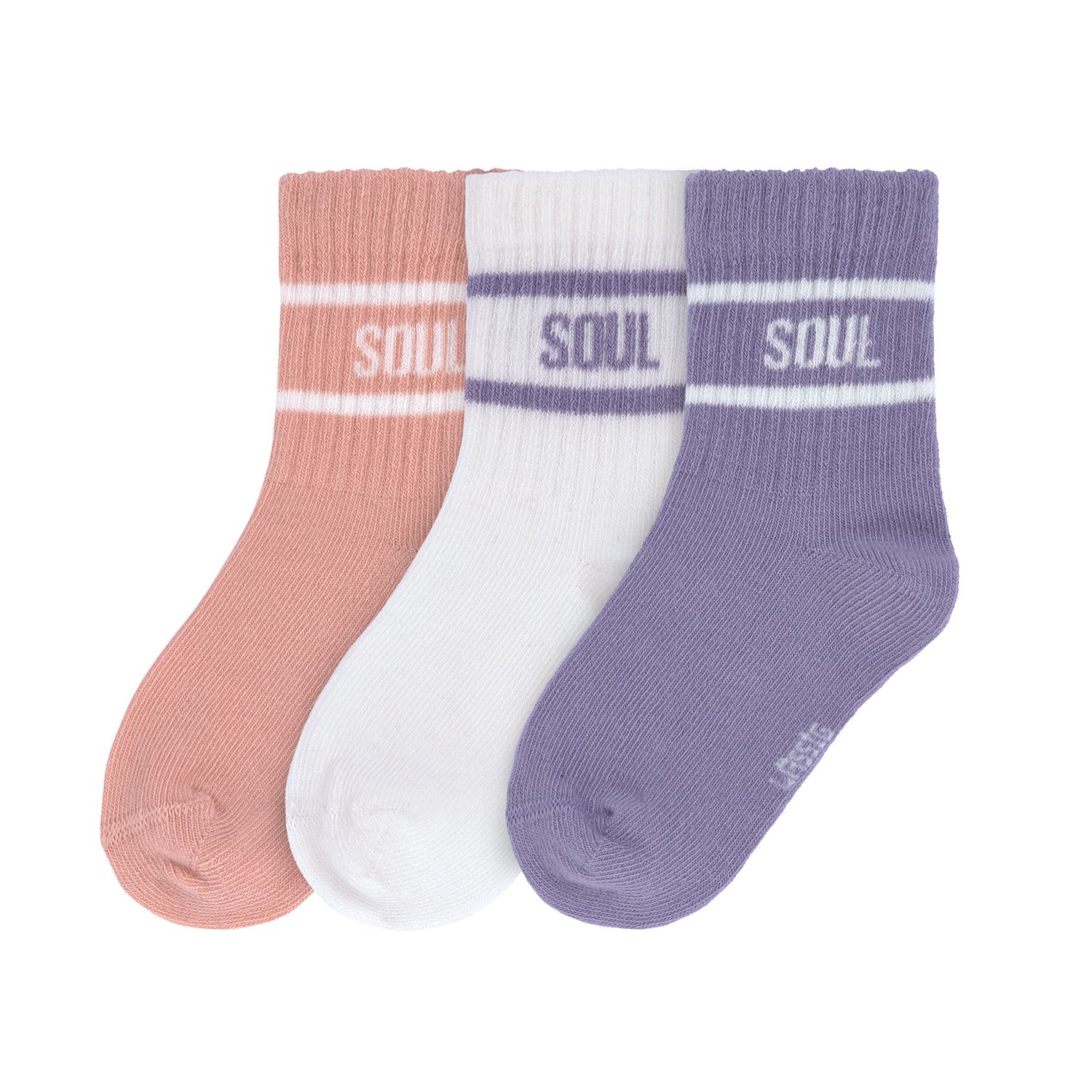 Laessig - Socks 3 pcs peach/pastel lilac