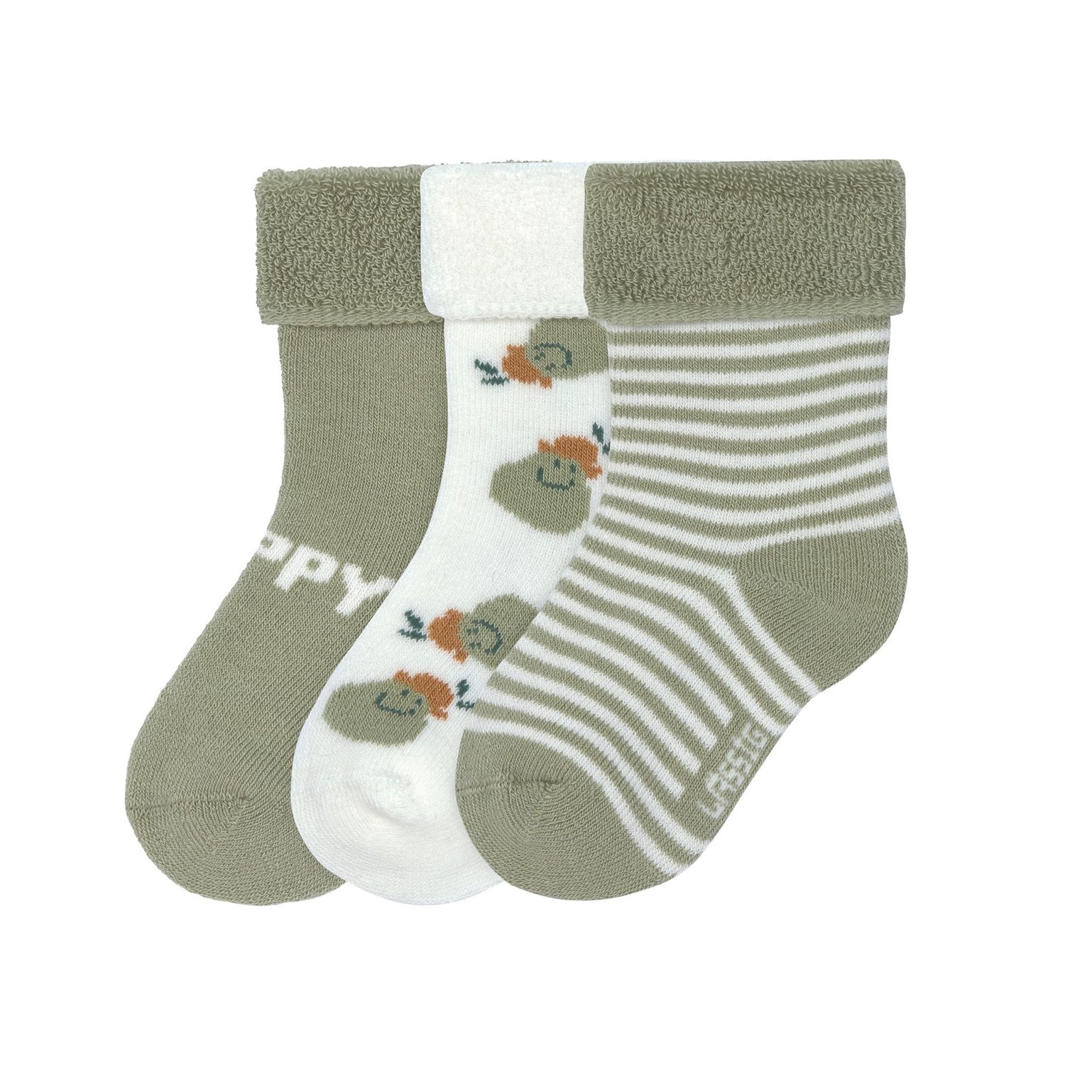 Laessig - Terry Socks 3 pcs Pearlight khaki