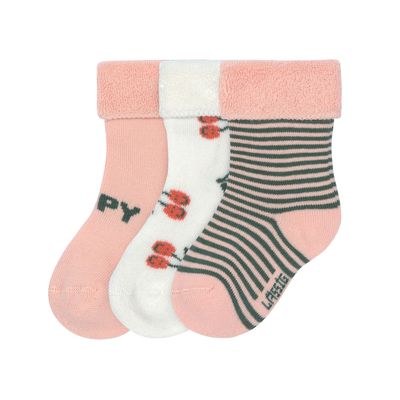 Laessig - Terry Socks GOTS 3pcs Cherry peach