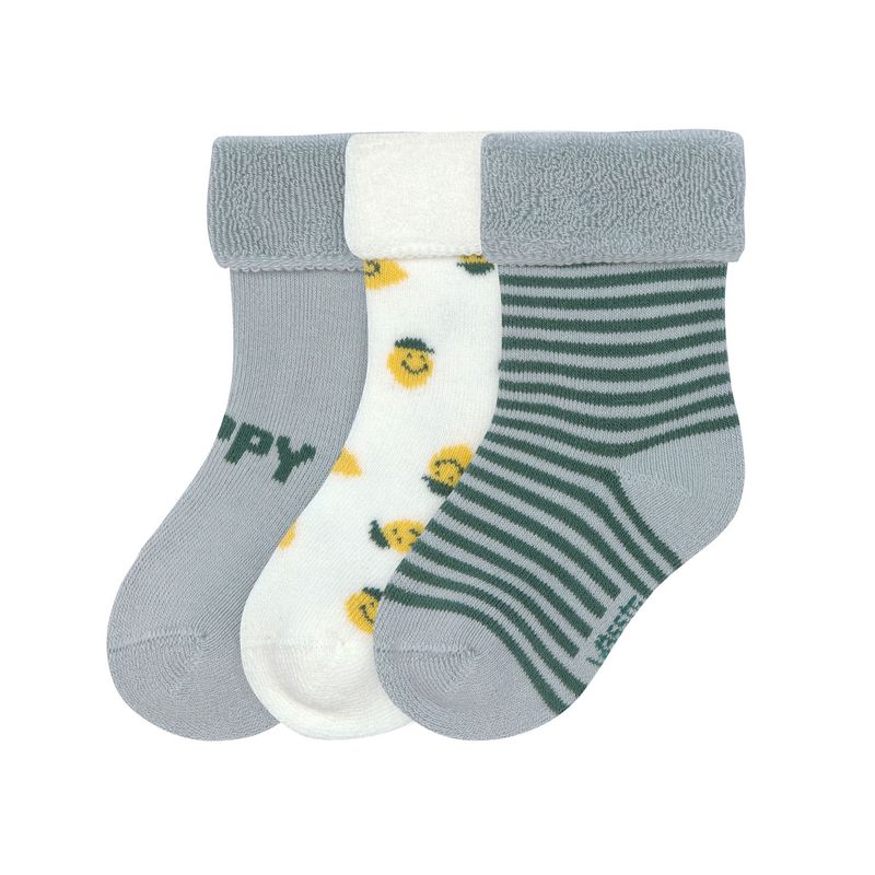 Laessig - Terry Socks 3 pcs Lemon light blue