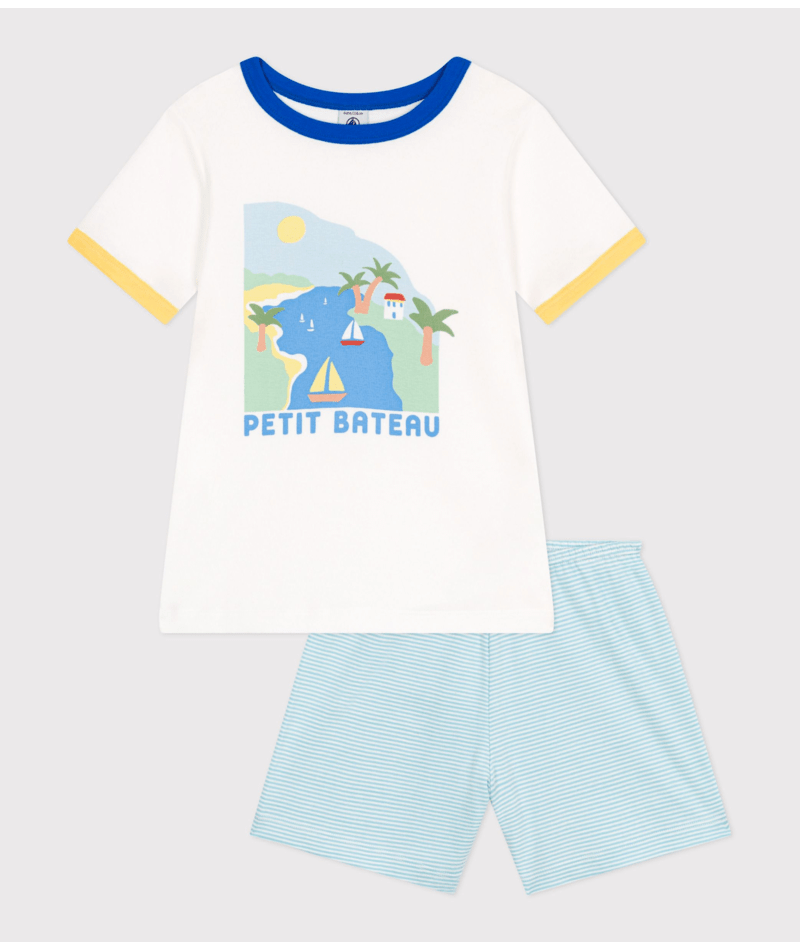 Petit Bateau - Pyjama kort vakantieprint