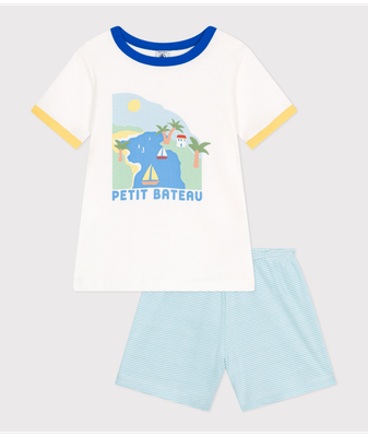 Petit Bateau - Pyjama kort vakantieprint