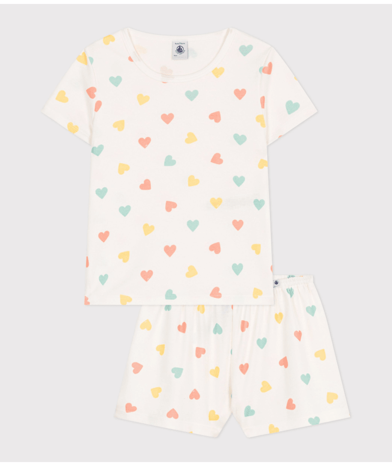 Petit Bateau - Pyjama kort hartjes multi