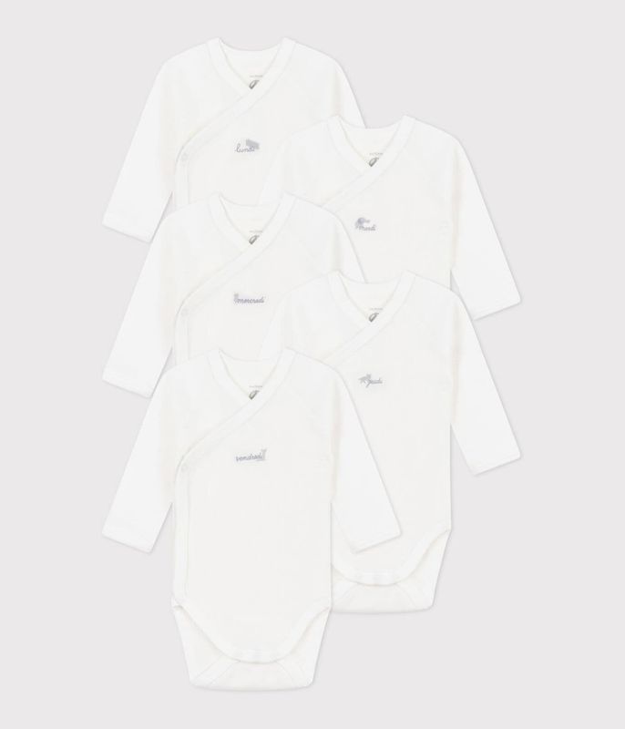 PETIT BATEAU - SET 5 BODY'S LANGE MOUW JOURS