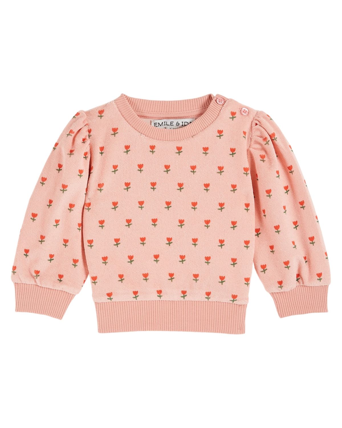 Emile et Ida - sweater eponge petite tulipe blos