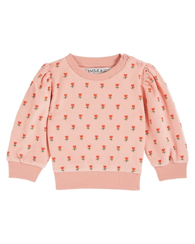 Emile et Ida - sweater eponge petite tulipe blos