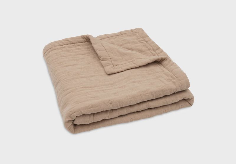 Jollein - Deken Hydrofiel 75x100cm Jacquard Biscuit