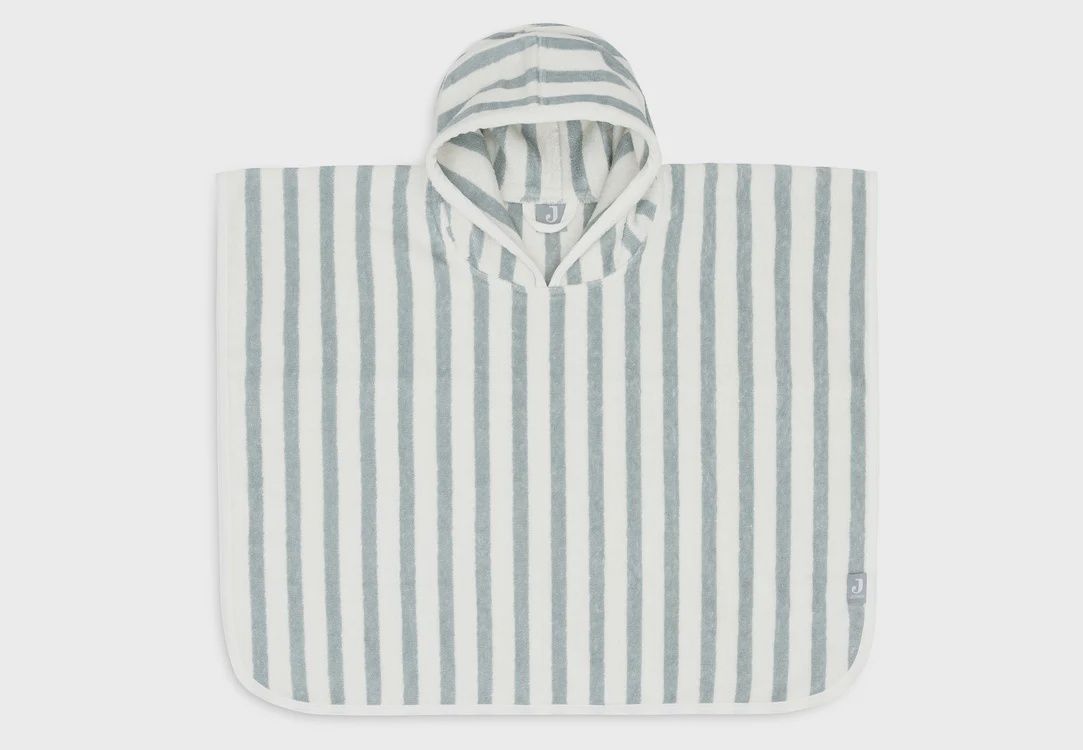 Jollein - Badponcho Stripe Terry Sea Green