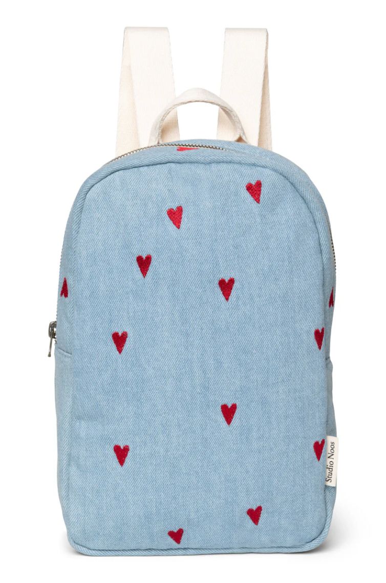 Studio Noos - Denim Hearts Mini Backpack
