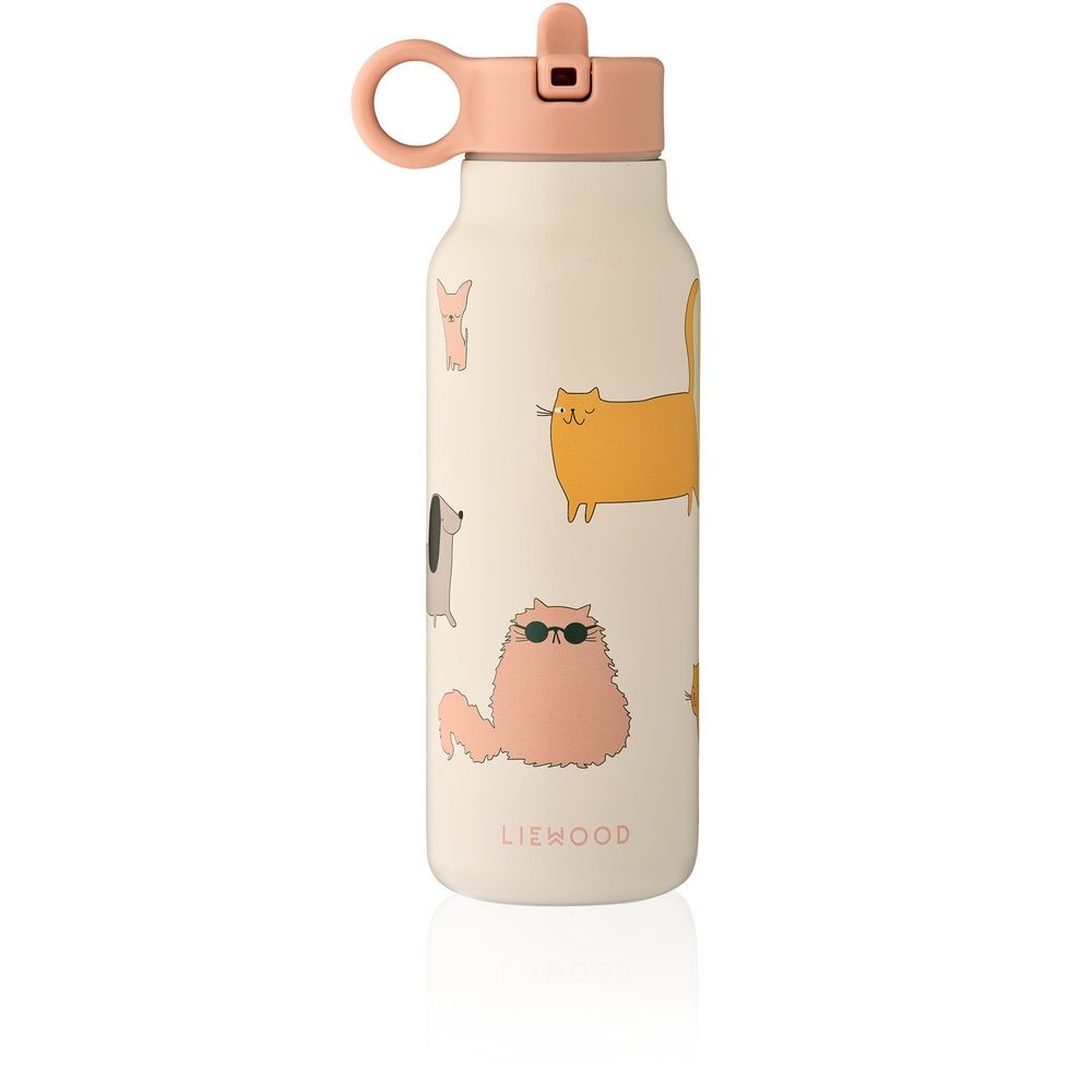 Liewood - Falk water bottle 350ml cats &amp; dogs