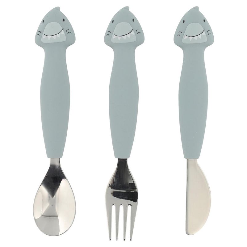 Trixie - Siliconen bestek 3 stuks - Mr. Shark