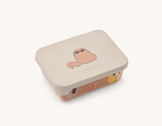 Liewood - Ako Tritan Snack Box Cats and dogs