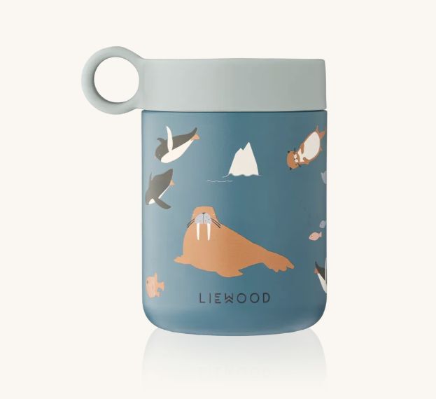 Liewood - Kiani Printed Food Jar Artic Sea