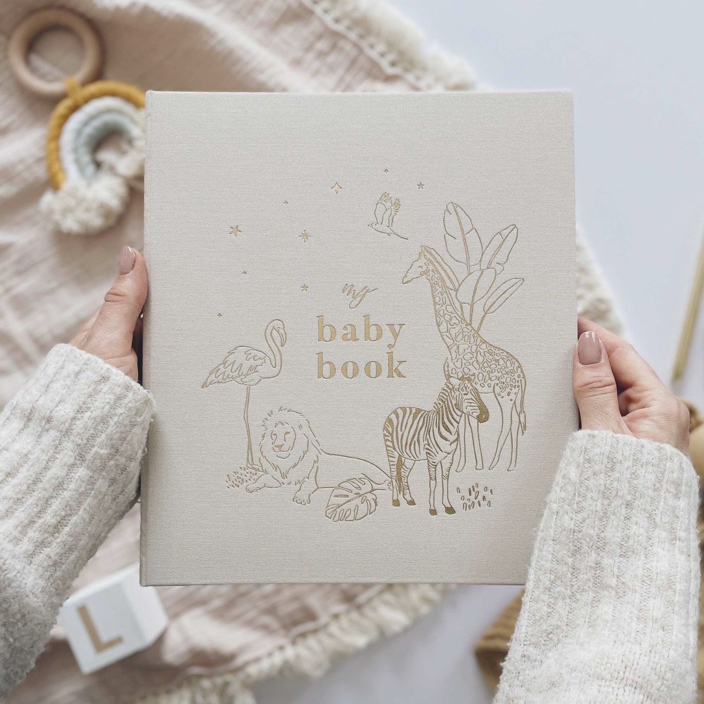 Blush &amp; Gold - Baby Book, Color: Safari