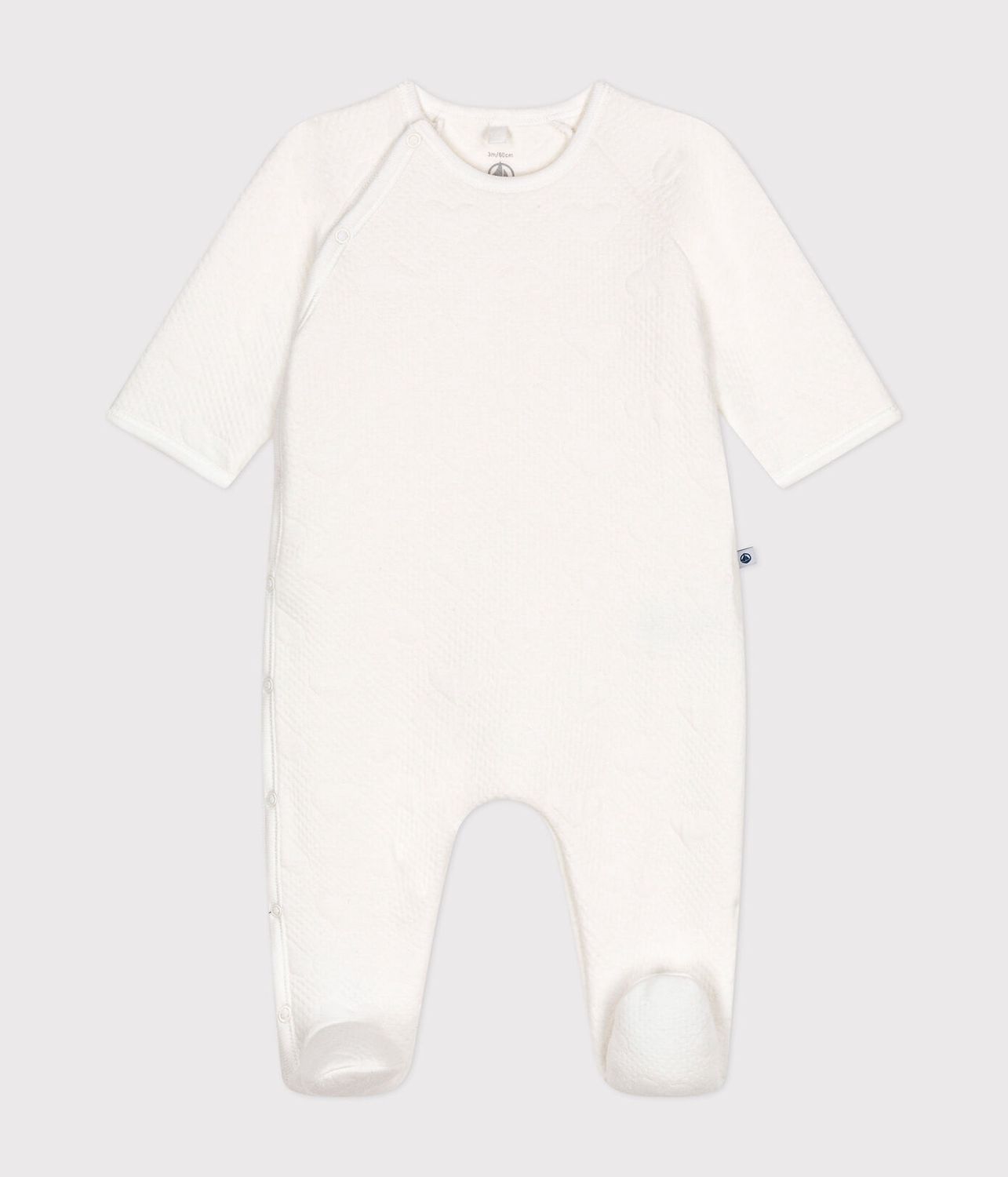 Petit Bateau - Pyjama wit inprint hartje