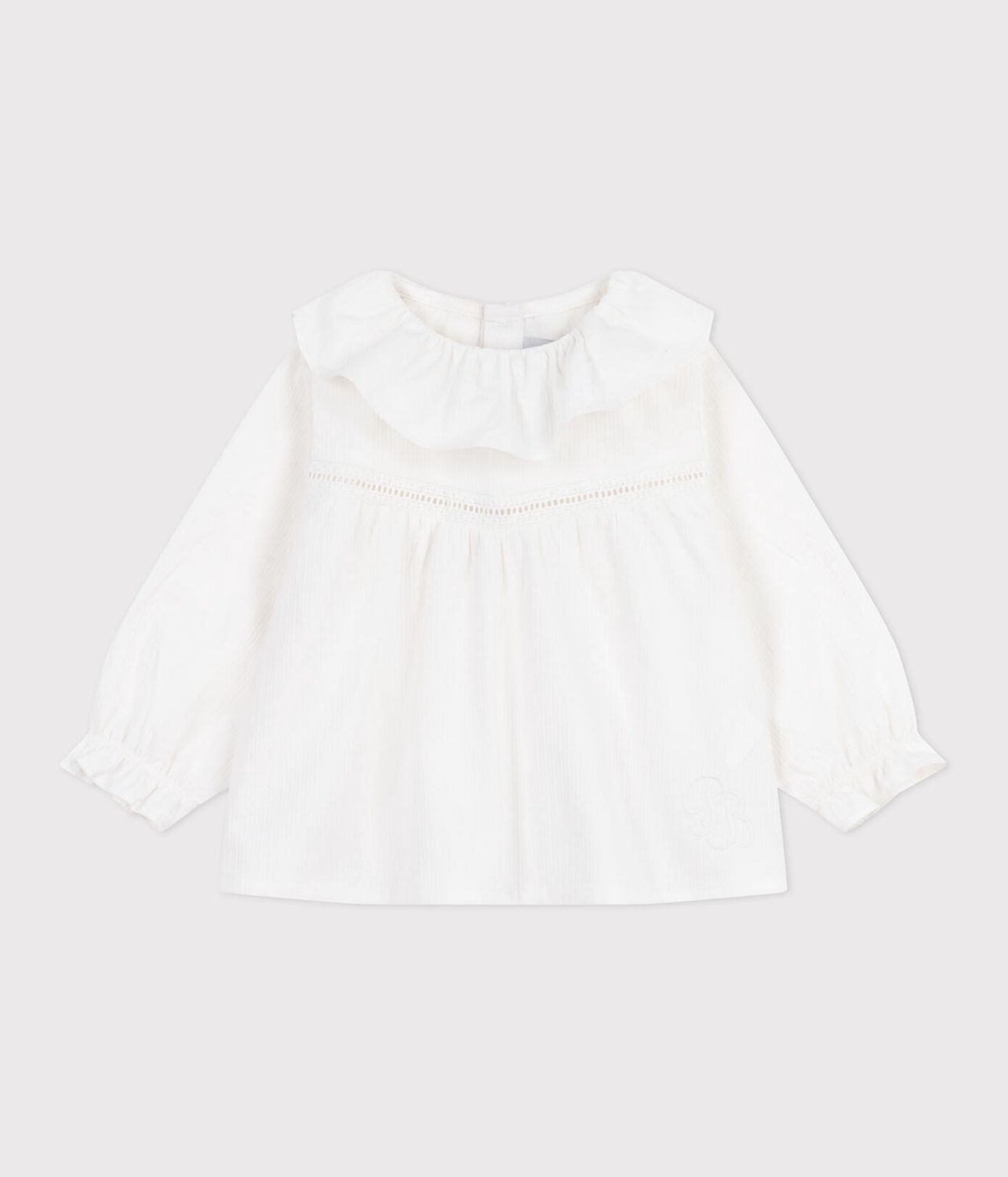Petit Bateau - Bloesje popelin met kraag