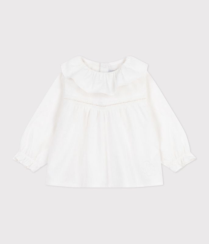 Petit Bateau - Bloesje popelin met kraag