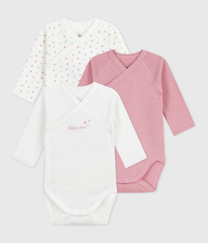 Petit Bateau - 3pack body multi hartjes