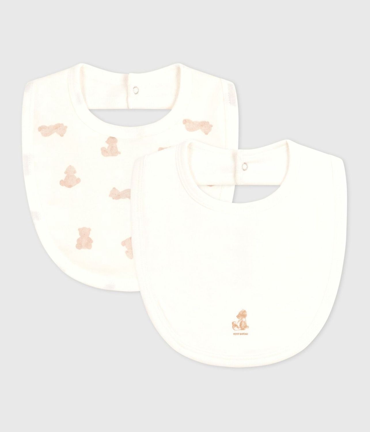Petit Bateau - 2pack slabbetjes beer