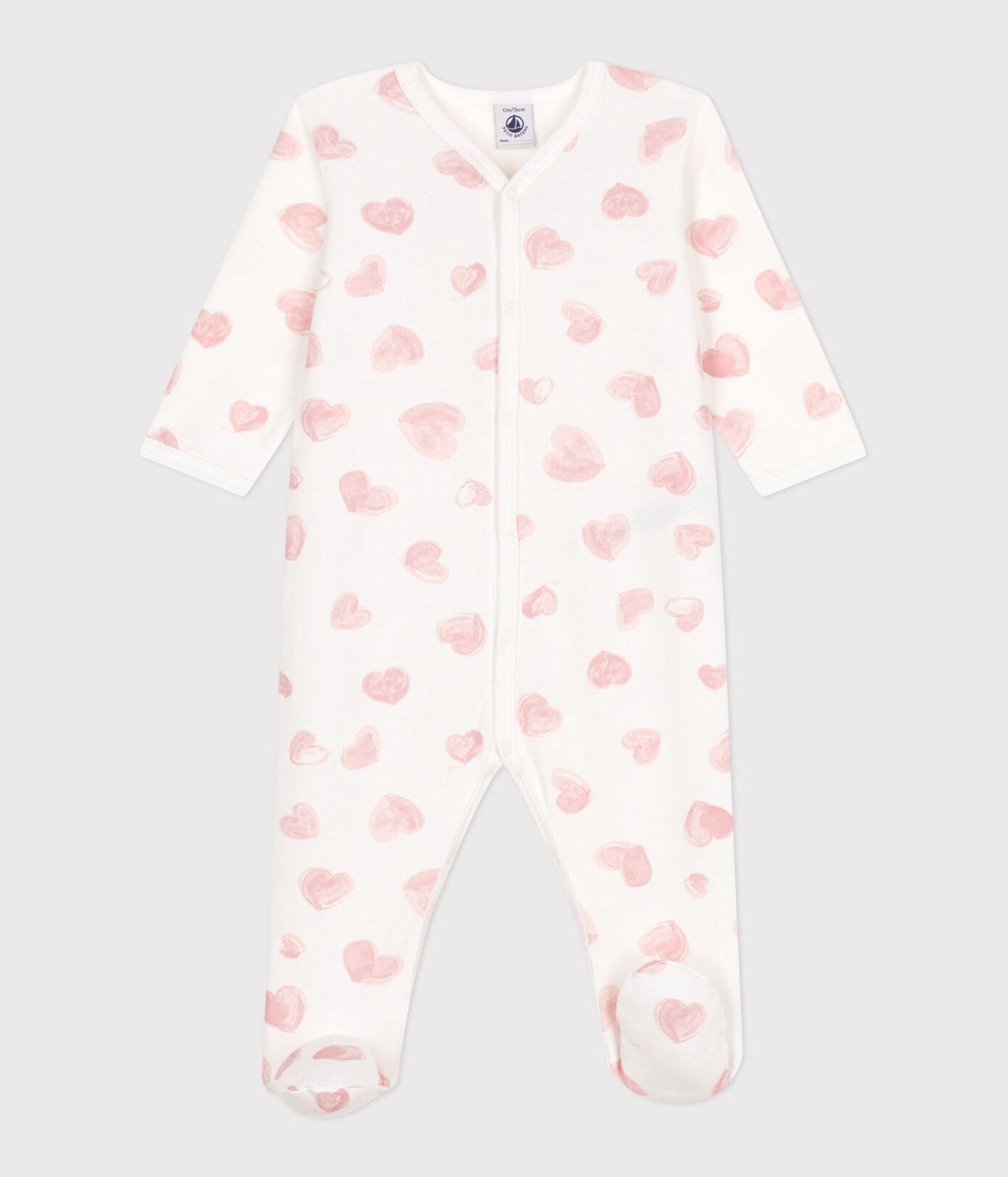 Petit Bateau - Pyjama hartjes roze