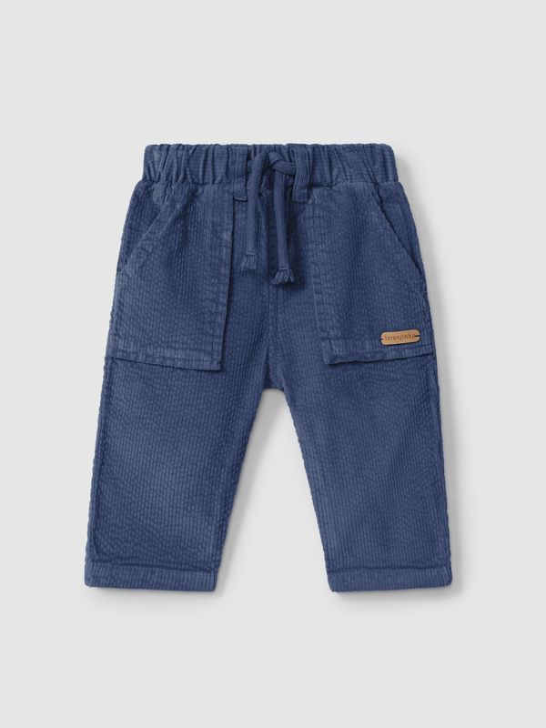 Laranjinha - Broek rib velours Navy