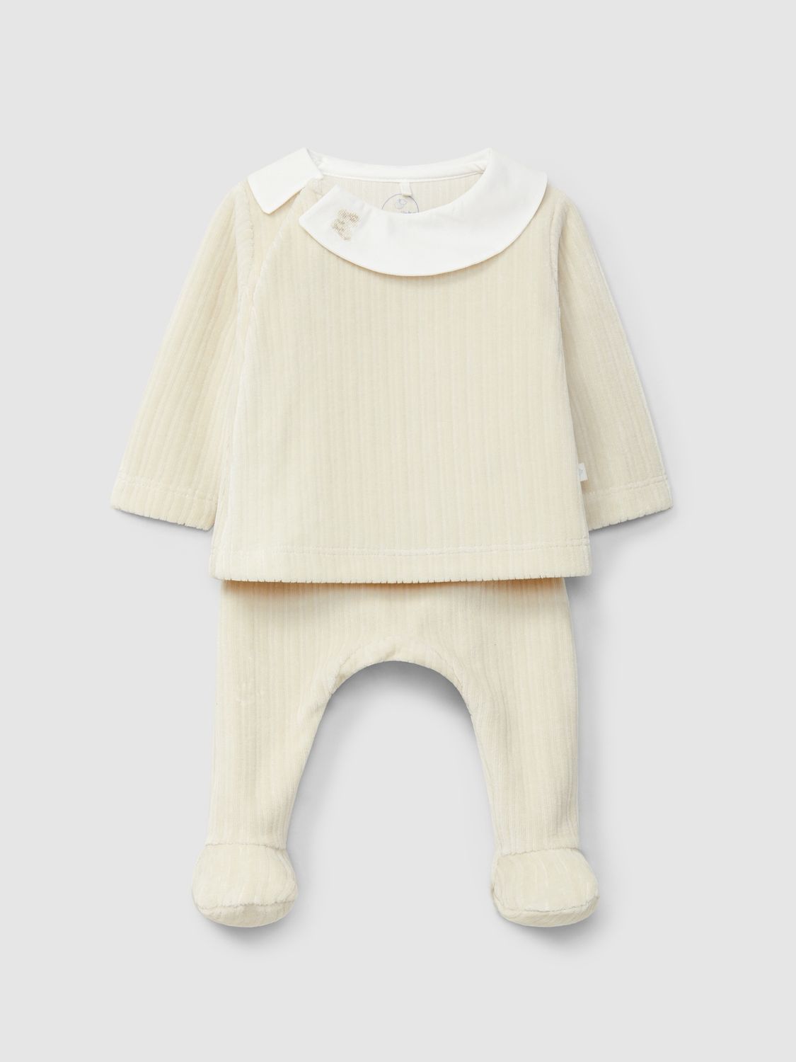 Laranjinha - Ensemble beige velours bunny