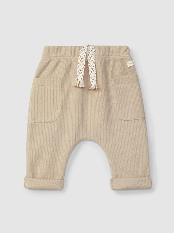 Laranjinha - Broek beige velours