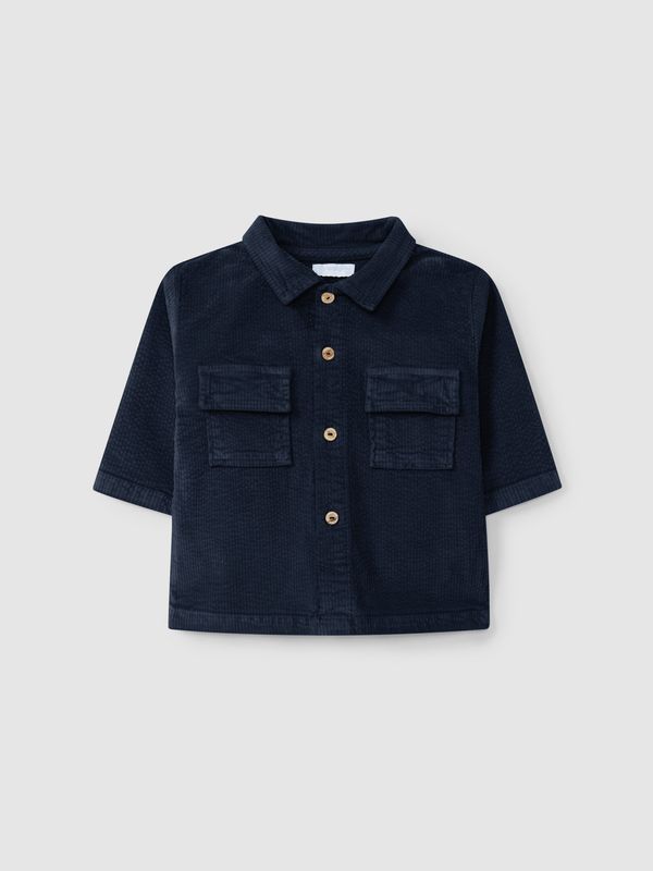 Laranjinha - Hemd rib velours navy