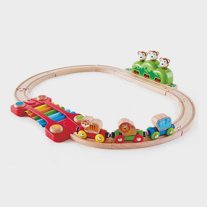 Hape - Houten treinbaan muzikale aapjes
