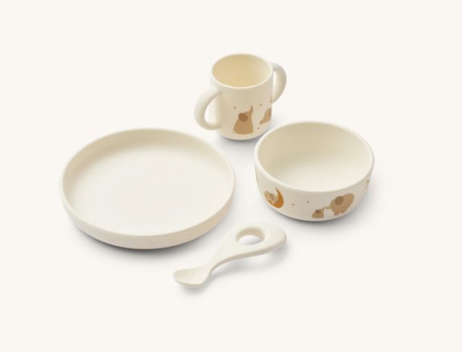 Liewood - Vivi printed tableware set Elephant
