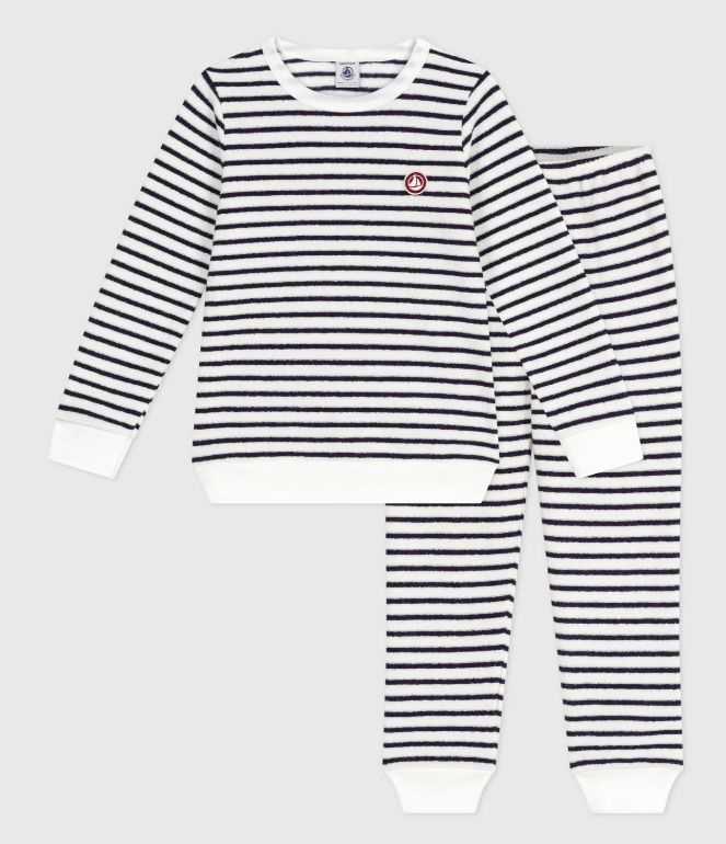 Petit Bateau - Pyjama velours streep