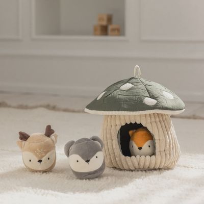Sebra - Activity toy, hide &amp; seek, mushroom