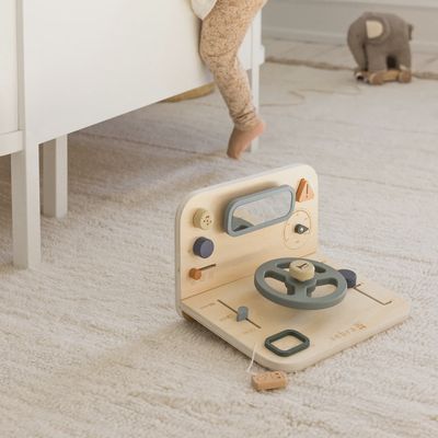 Sebra - Activity panel car, wooden, FSC 100%