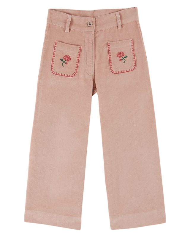 Emile et Ida - Broek velours Broderie