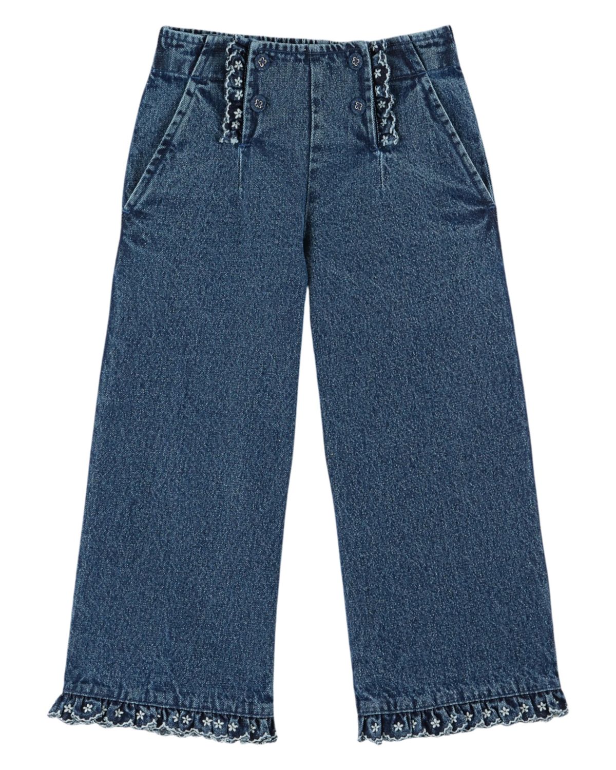 Emile et Ida - Broek denim broderie