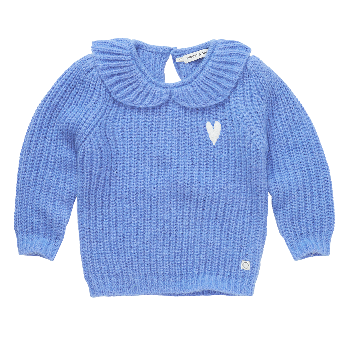 Sproet &amp; Sprout - Sweater hartje blauw