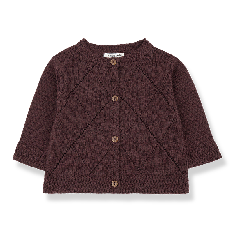 1+ in the family - Gilet Nana Bordeaux