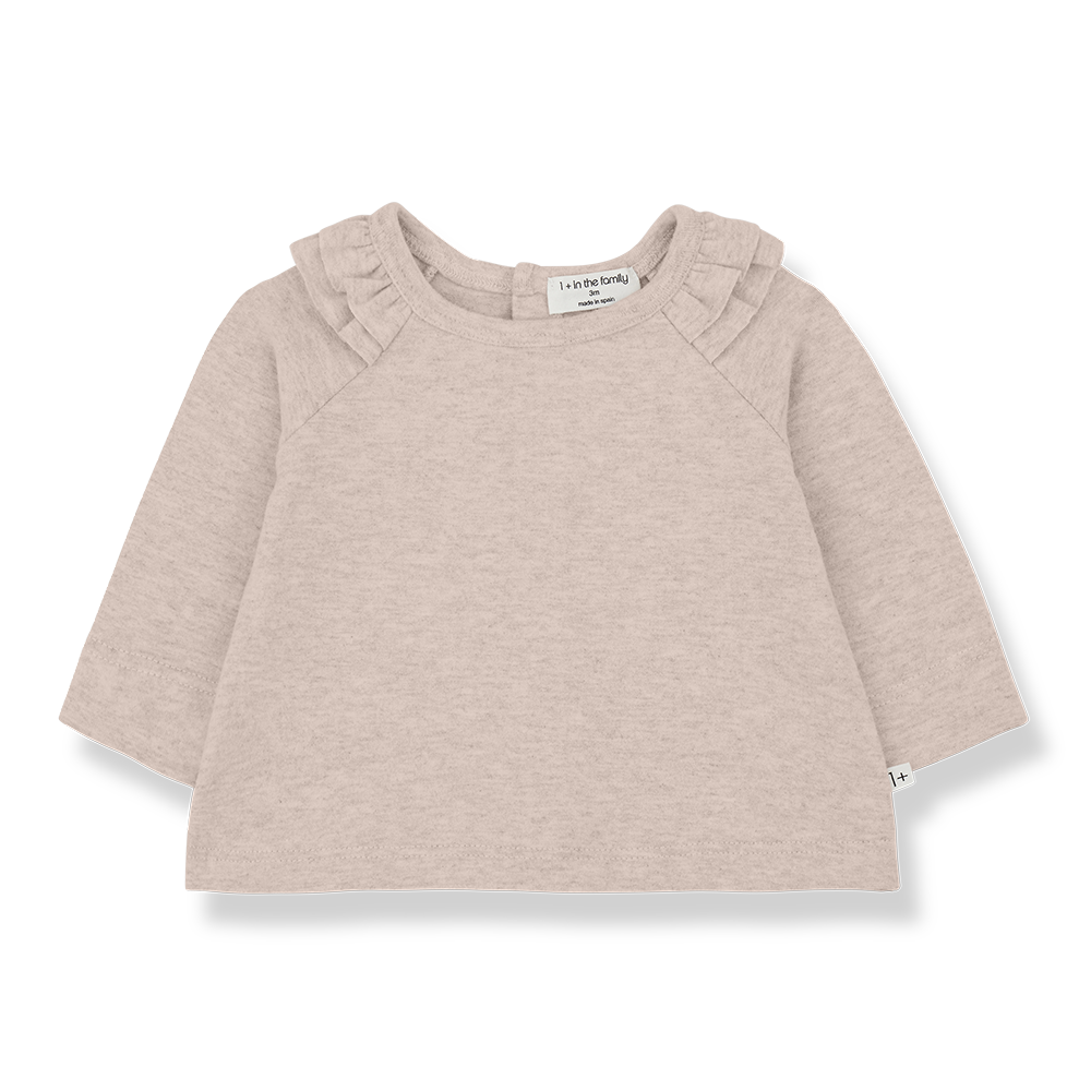 1+ in the family - Tshirt lange mouw nude brigitte