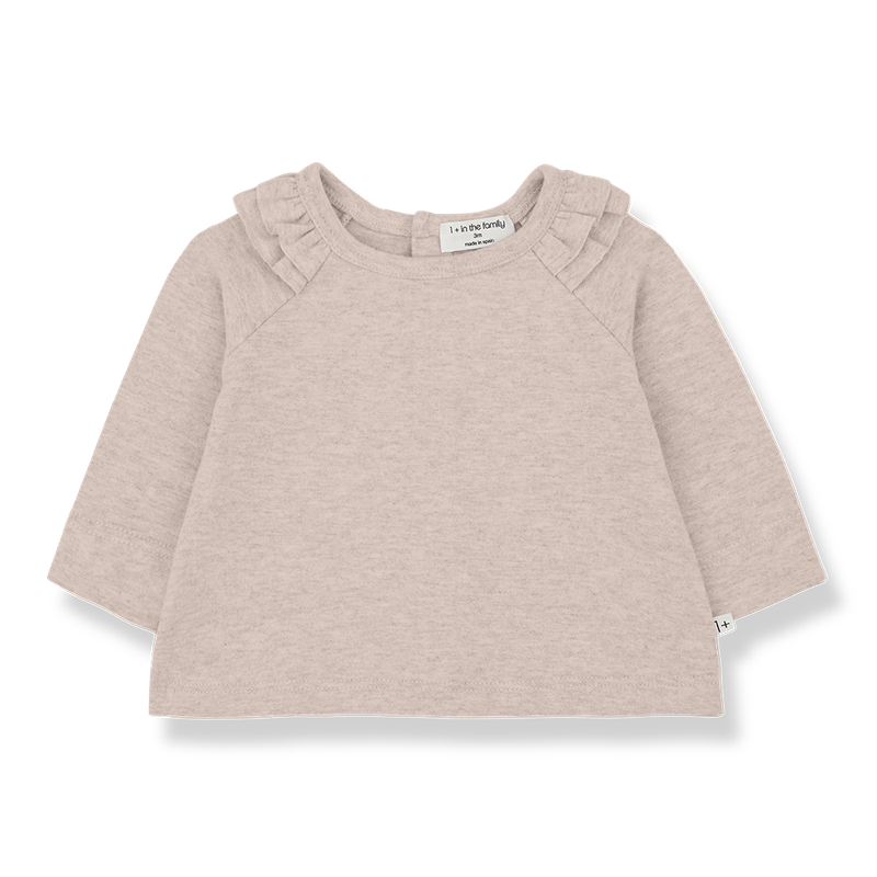 1+ in the family - Tshirt lange mouw nude brigitte