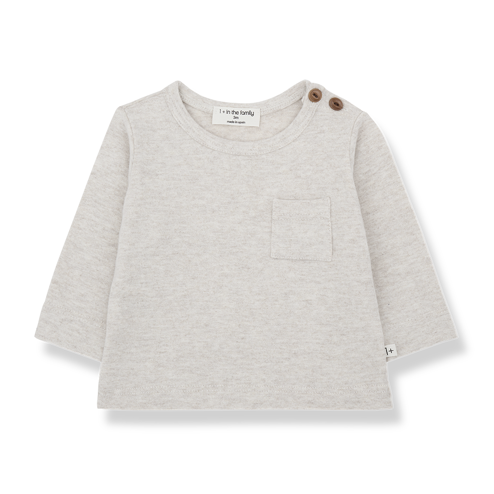 1+ in the family - Tshirt lange mouw Oriol cream