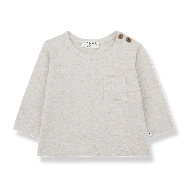 1+ in the family - Tshirt lange mouw Oriol cream