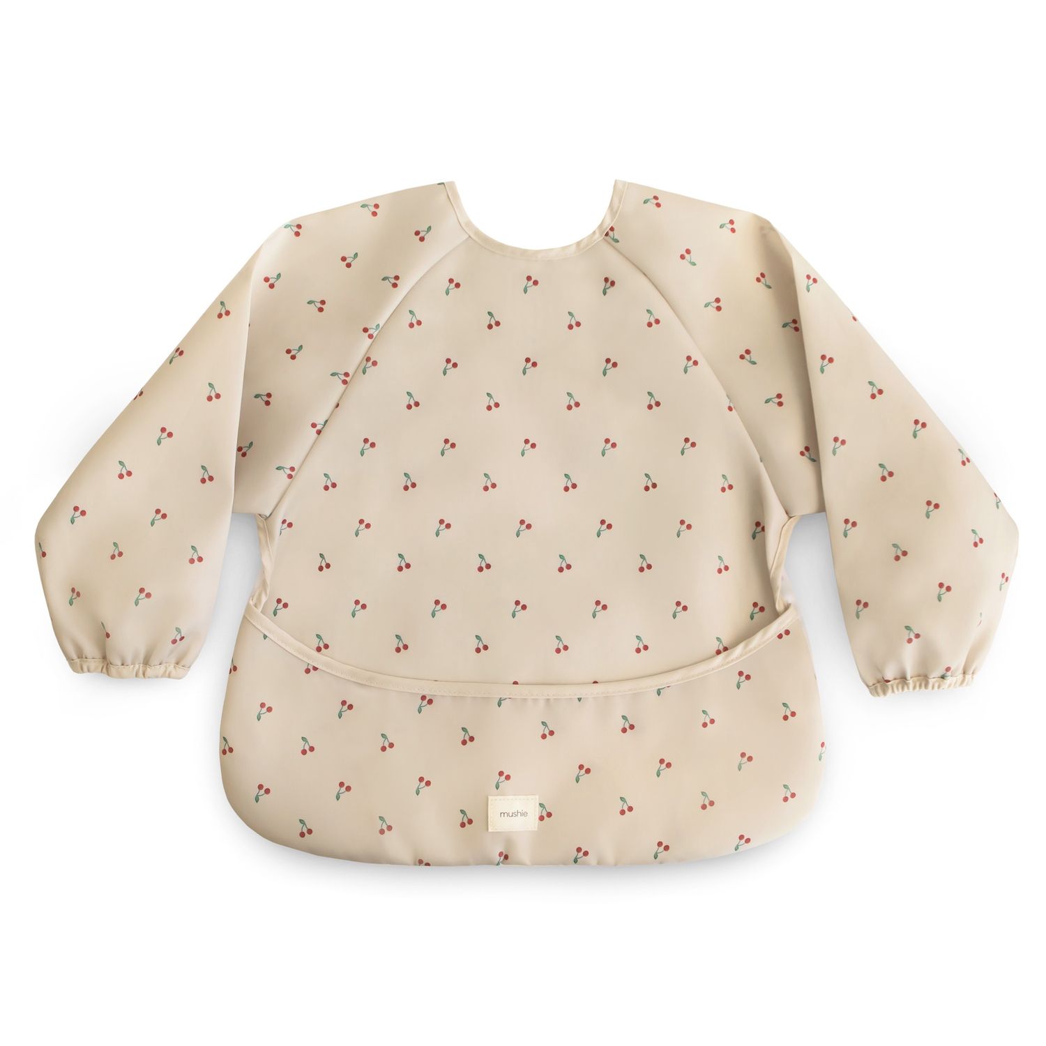 Mushie - Long sleeve bib cherries