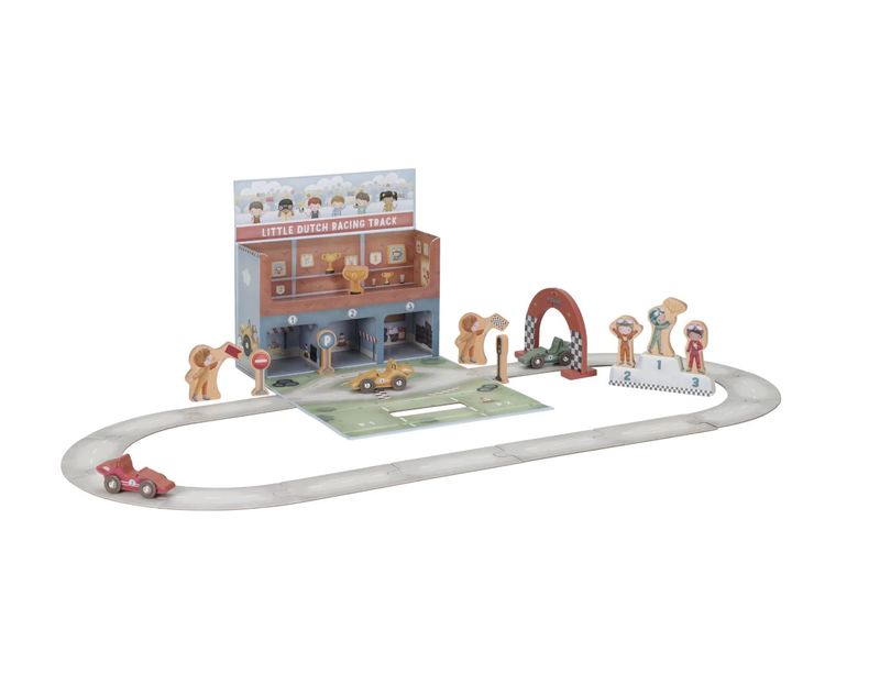 Little Dutch - Speelkoffer met racebaan
