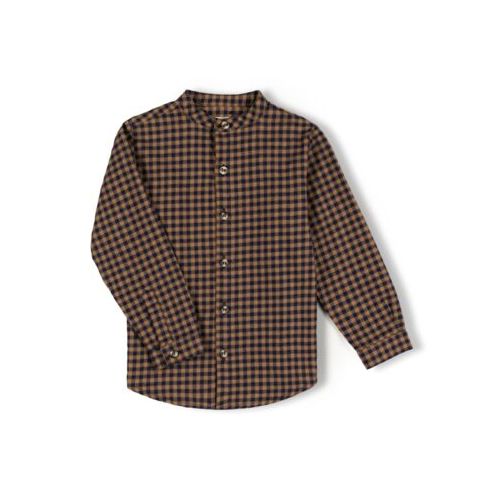 Nixnut - Mao blouse Navy checkered