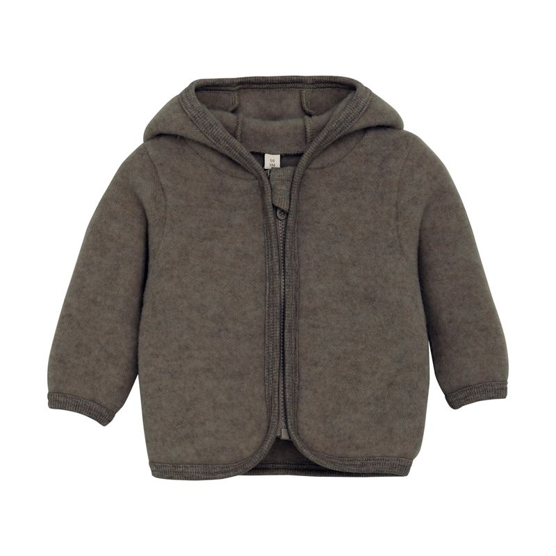 Huttelihut - Jasje wol fleece - Brown Melange