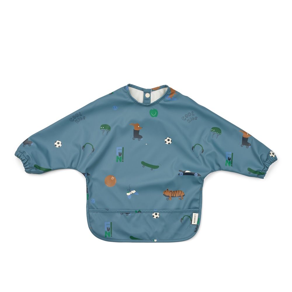 Liewood - Merle Printed cape bib fun beach blue