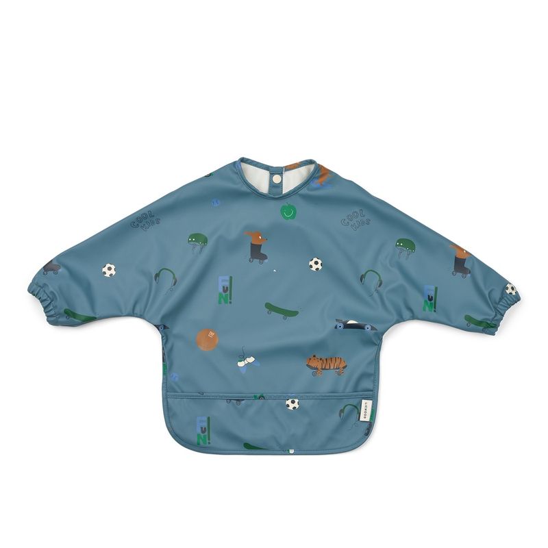 Liewood - Merle Printed cape bib fun beach blue