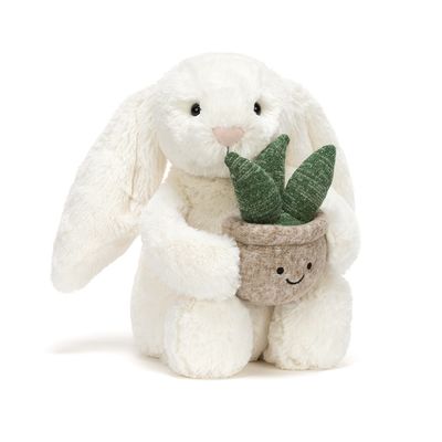 Jellycat - Cream Bunny with Plant