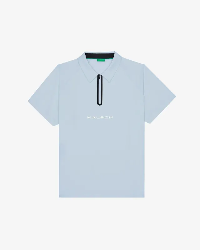 Malbon Blue Raglan Polo